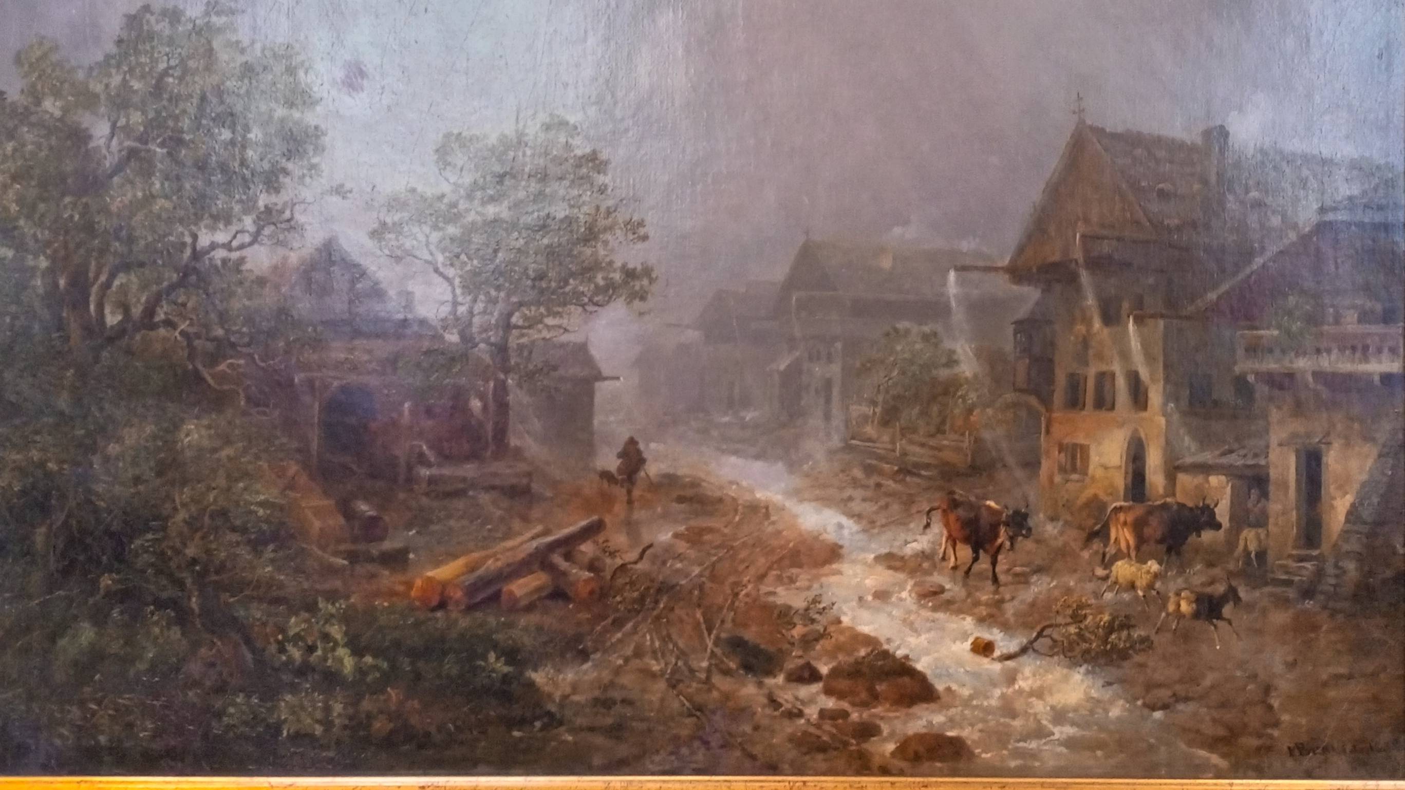 Пейзаж и улица в дождь смотреть онлайн