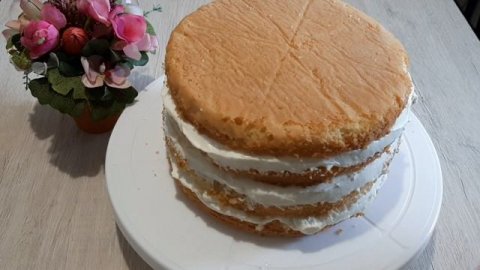 #торт#бисквит#рецепт ☆ БИСКВИТНЫЙ ТОРТ С КРЕМОМ-ЧИЗ ??