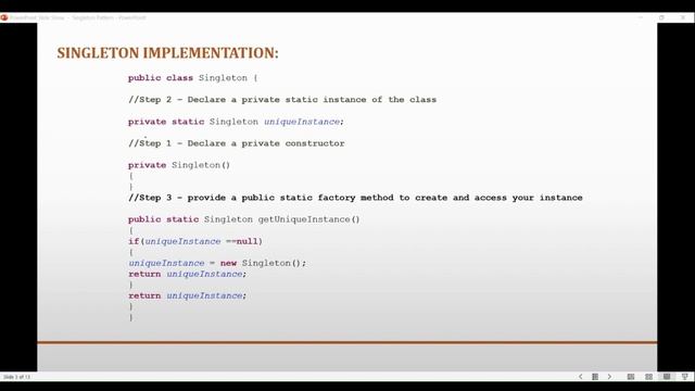 Singleton Design Pattern - Part of Design Patterns in Java Series - Devsena Mishra