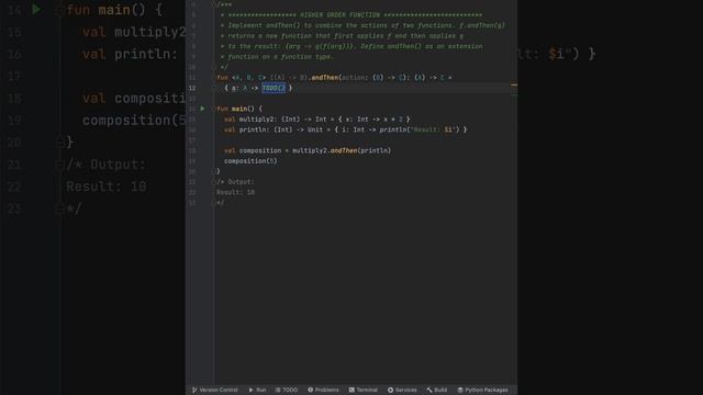 Kotlin - Higher Order Function andThen super easy programming