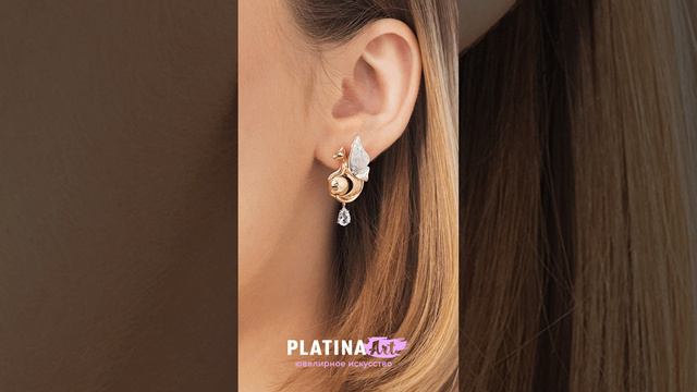 Серьги из мистической коллекции  PLATINA ART