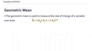 #GeeklyHub Measures of Central Tendency: Mean and Geometric Mean