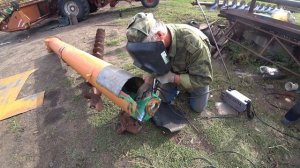 Замена цилиндра мтз 82.1, удлинение выгрузного шнека комбайн Нива ск-5