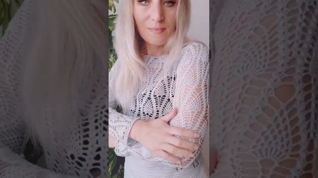 По просьбе, моих зрителей, показываю как туника смотрится на фигуре #вязаниеназаказ