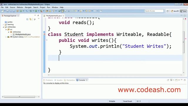 Multiple inheritance in java | multiple inheritance example in java