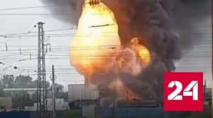 В Нижнем Новгороде на химзаводе загорелась цистерна - Россия 24 