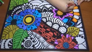 Видео для детей! Раскраска реллакс! Мандала!