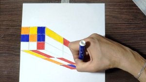 НЕРЕАЛЬНЫЕ ИЛЛЮЗИИ НА БУМАГЕ. Кубик Рубика. Как нарисовать.