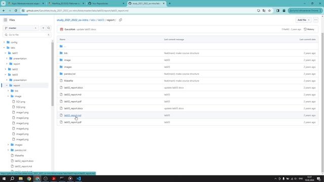 lab01 Создание отчёта смотреть онлайн