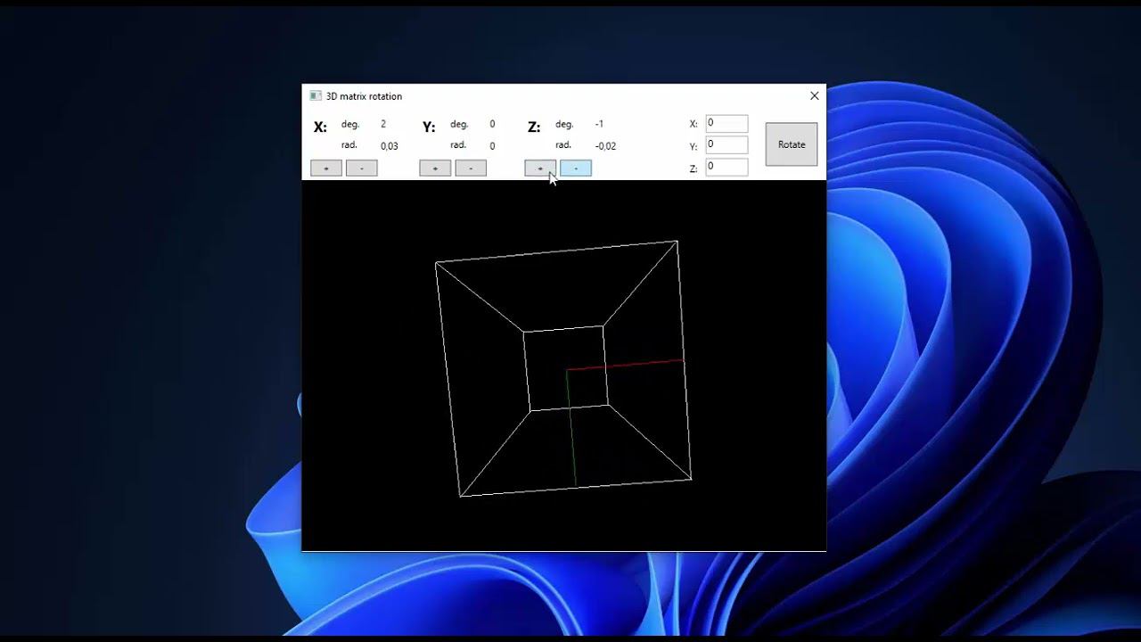 3d matrix rotation