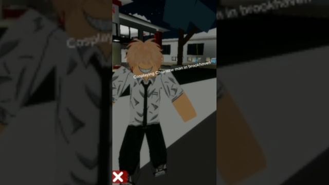 Cosplaying ChainSaw man in brookhaven (bad quality troll)