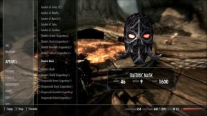 Elder Scrolls V: Skyrim Mod -  Daedric Mask With Horns