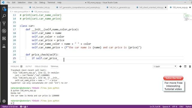 #150 what is  instance variable and method in OOP // Complete Python tutorial(2020)