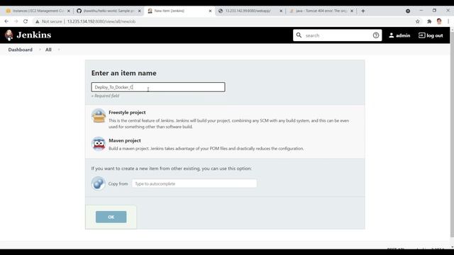 DevOps - Part 9 - Creating Docker Images and Container by Jenkins Job on Different Ec2 Instance ...