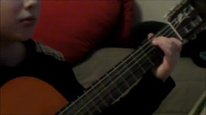 Илья на гитаре.Английская песня и Этюд