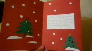 Как сделать новогоднюю открытку с английским новогодним стихотворением. К уроку англ.языка в школу.