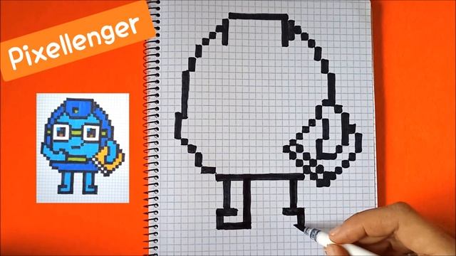 Рюкзачок Ботя Как рисовать по клеточкам Простые рисунки Школа How to Draw Pixel Art Backpack