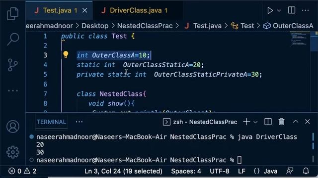 Nested Classes in java смотреть онлайн