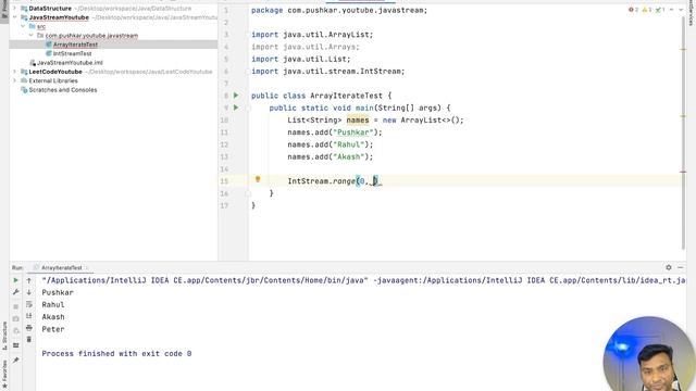 Iterating over a list using IntStream interface