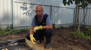 Подготовка бетонной стяжки под беседку. Сено,сено.