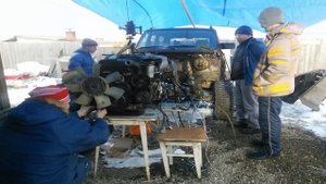 Установка двигателя 2jz-ge в Уаз 3162