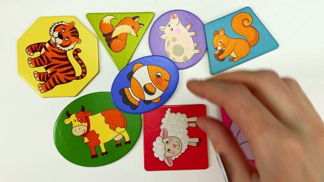 Названия Геометрических Фигур - Животные для Малышей - Названия Цветов! Детское Развивающее Видео! смотреть онлайн