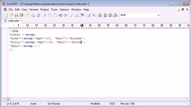 PHP Tutorial: Multi-dimensional Arrays