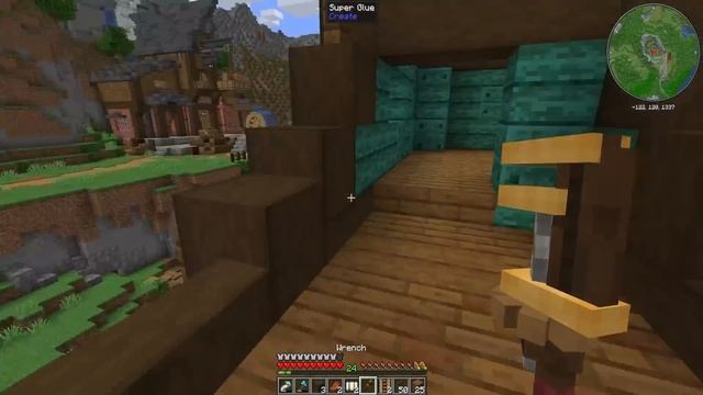 I built a PORTABLE FLYING WORKSHOP in Minecraft Create Mod! смотреть онлайн