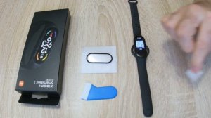 Керамическая защитная пленка на экран смарт-часов Xiaomi Mi Band 7 / NFC
