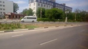 Волжский поездка на автобусе 1. Парк-Площадь Свердлова