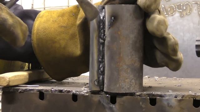 Что получится, если вертикал заварить рутиловыми электродами без отрыва?! смотреть онлайн