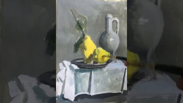 Как нарисовать натюрморт 3 акриловыми красками ? смотреть онлайн