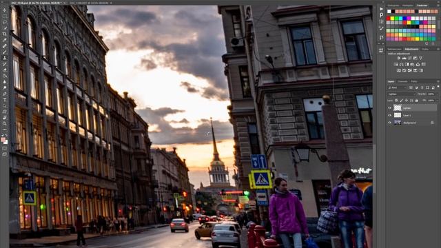 Cityscape retouching - Ретушь городского пейзажа