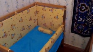 Детская кроватка для ребенка от 2 лет, защитка, мягкий бортик своими руками