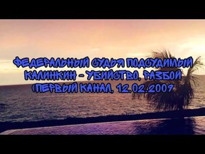 Федеральный судья Подсудимый Калинкин - Убийство, Разбой (Первый Канал, 12.02.2009)