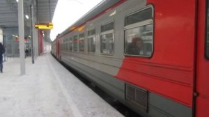 Электропоезд ЭД4М-0320 платформа Верхние Котлы 27.12.2018