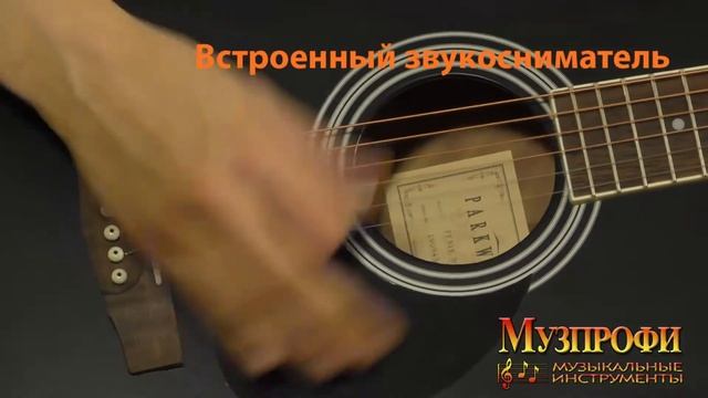 Как звучит электро-акустическая гитара Parkwood PF51e BKS смотреть онлайн