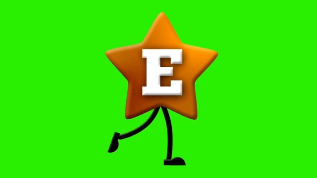 Letter E in Latin Alphabet green screen |Walking character on green screen | Green screen efffect смотреть онлайн