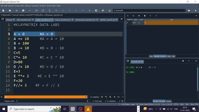 Python Assignment Operators