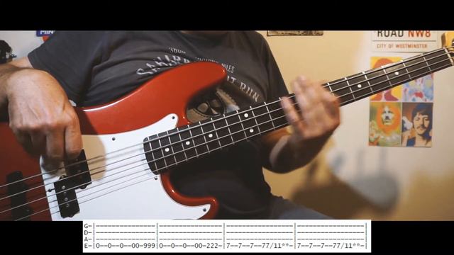 Close to me by The Cure - bass cover - with easy tabs