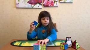 Кубики Рубика: pyraminx, 2х2, классический 3х3 и медведь Ярик