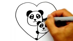 Рисунки для Папы на День Отца | Как нарисовать Папу Панду и сыночка | Просто рисуем для Папы. #587