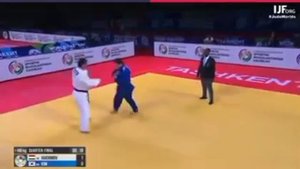 Темур Рахимов, уверенно обыграл французского дзюдоиста на ЧМ-по дзюдо г Ташкент 11-10-2022