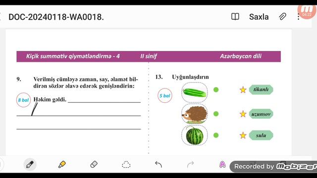 2-ci sinif Azərbaycan dili KSQ 4 suallarının izahı смотреть онлайн