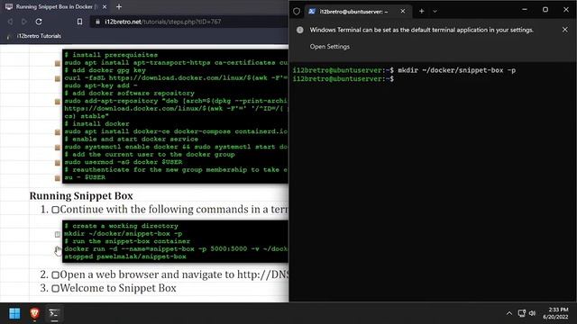 Running Snippet Box in Docker [Web Based Code/Link/Notes Snippets Organizer] смотреть онлайн