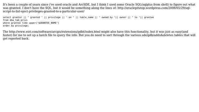 GIS: Identifying feature class permissions in Oracle ArcSDE (3 Solutions!!) смотреть онлайн