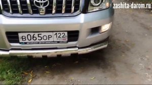 Toyota Prado 120 обзор защиты переднего бампера