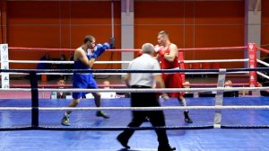 Бокс. Суслов Александр (красный) - Волошин Иван (синий). Чемпионат ПФО, Уфа, 22.09.2020