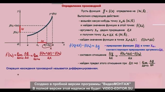 Тема:Производная.Физический и геометрический смысл производной,материал для 1 курса