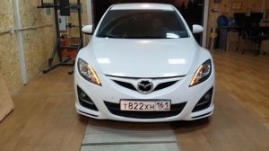 Mazda 6. ДХО с функцией динамического поворотника и ДХО